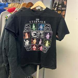 Marvel Studios Eternals Men's Black Character Grid Icons Graphic T-Shirt